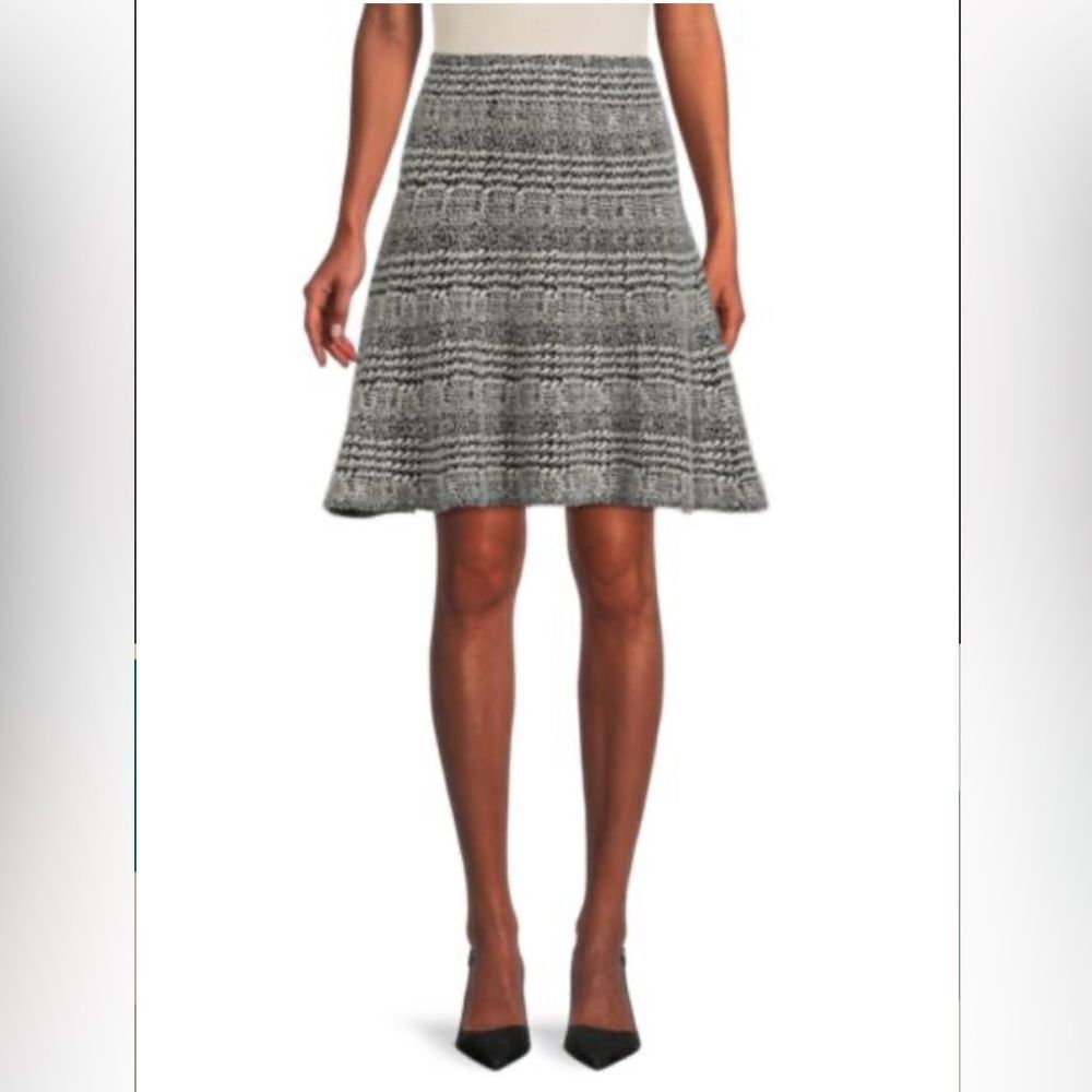 MAX STUDIO Houndstooth Brushed Mini Skirt